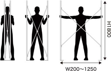 置くだけパネルスタンドのサイズ