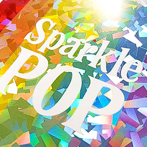 ランダムな多角形のホログラム、SparklePOP&reg;「ポリゴン」の印刷サンプル