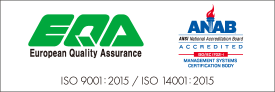 ISO9001:2015、ISO14001:2015 ロゴマーク